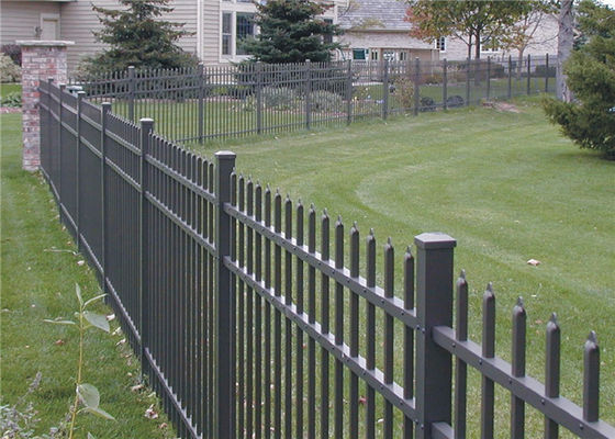 Galvanized Tubular Steel Fence Panels Iron Decorative Metal Fence