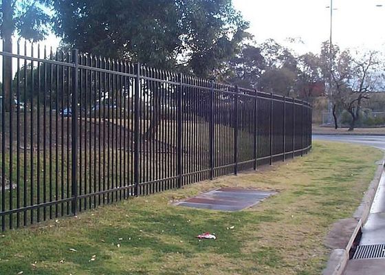 Security Steel Tube Fence Panels , Galvanised Tubular Fencing With 25mm Tube Diameter